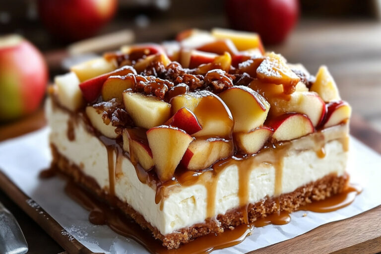 Caramel Apple Cheesecake Cake
