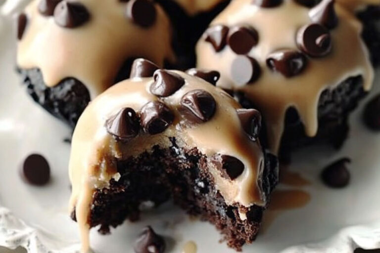 Chocolate Chip Cookie Dough Brownie Bombs