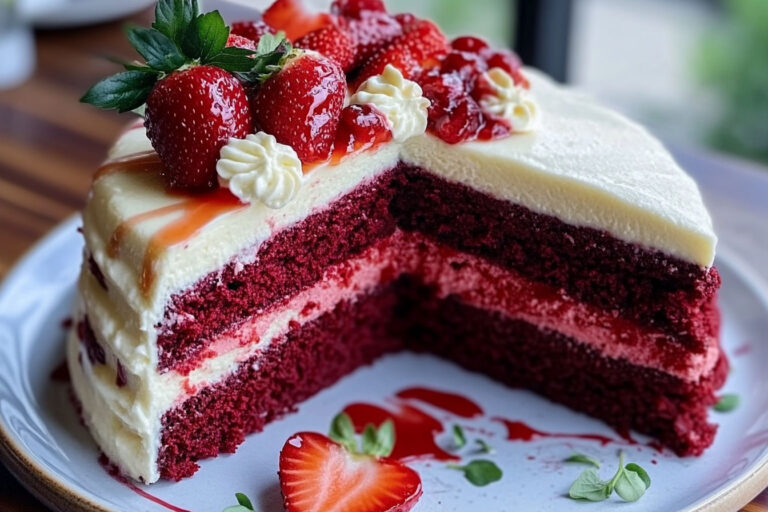 🍓🍰 Luscious Red Velvet Strawberry Indulgence Recipe 🍰🍓