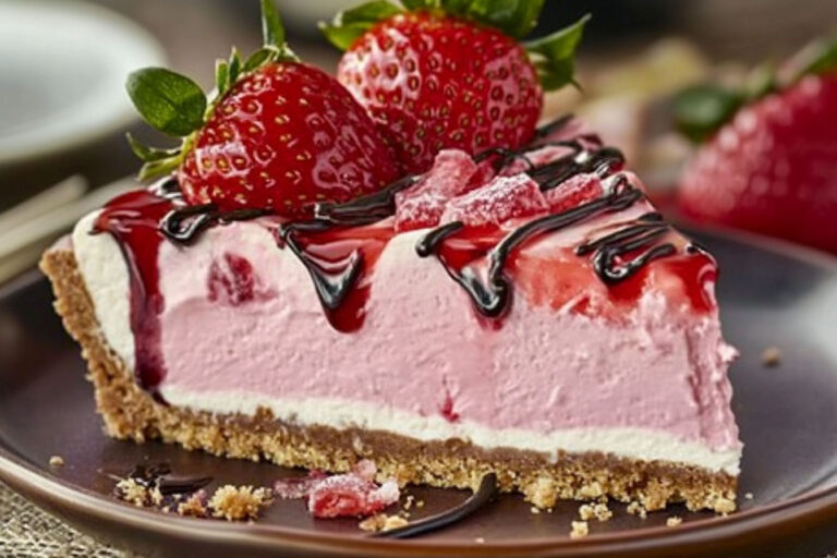 Luscious Strawberry Dream Cheesecake 🍓🍫