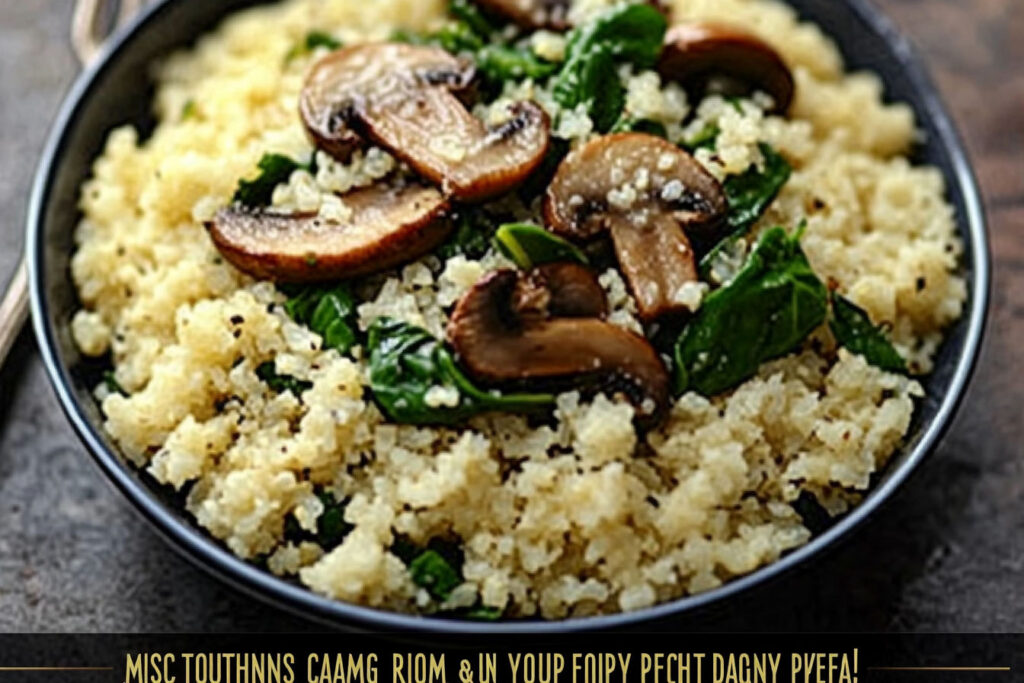 Mushroom & Spinach Cauliflower Rice