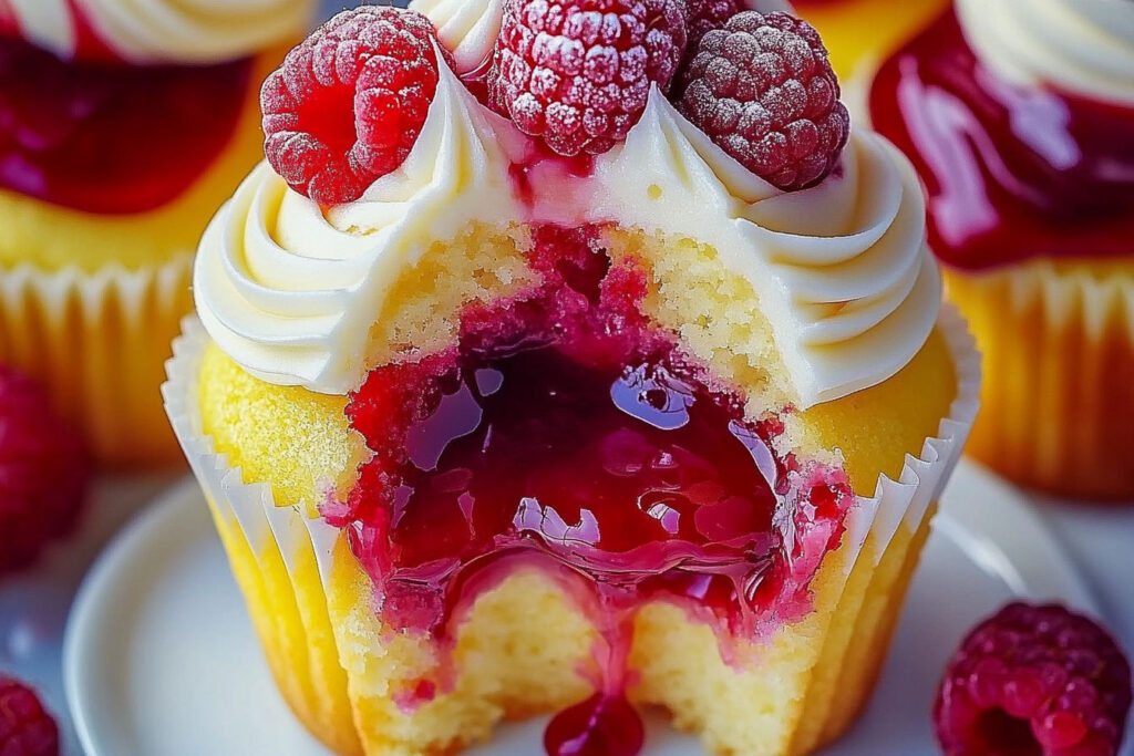 Raspberry Lemon Heaven Cupcakes