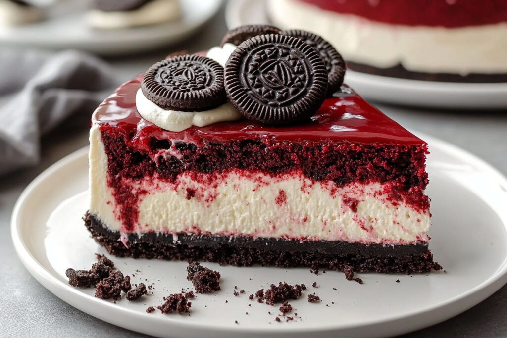 Red Velvet Oreo Cheesecake
