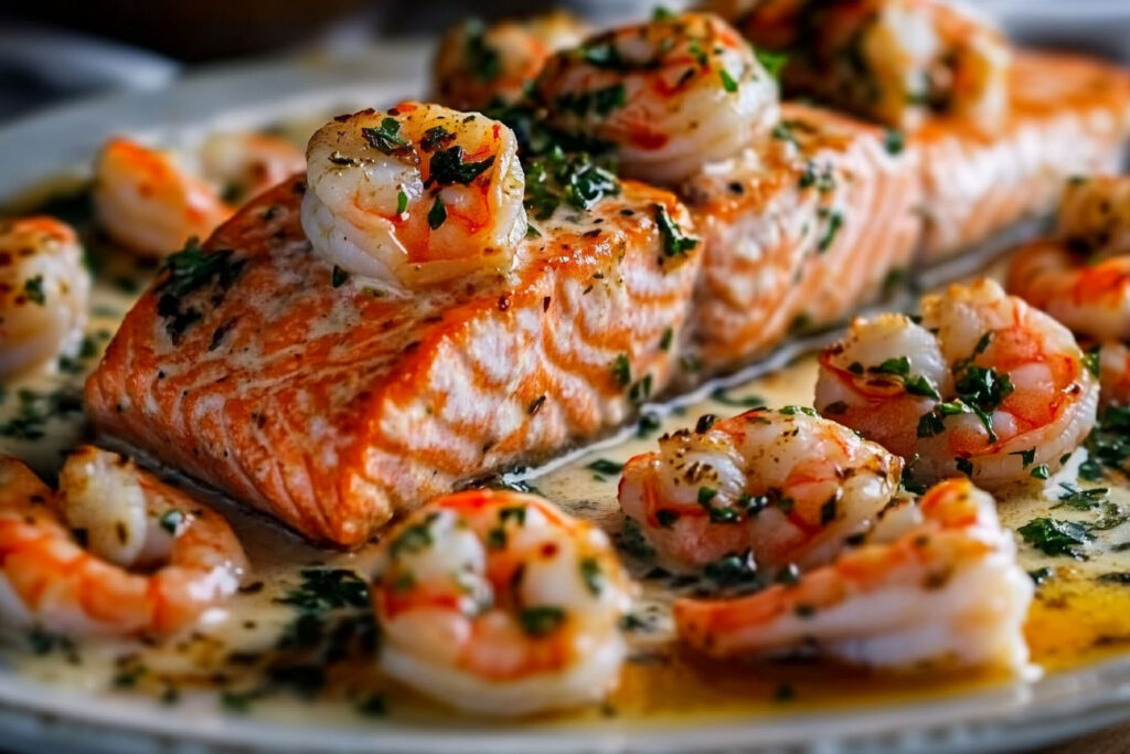 𝐒𝐚𝐥𝐦𝐨𝐧 𝐅𝐢𝐥𝐥𝐞𝐝 𝐰𝐢𝐭𝐡 𝐂𝐫𝐚𝐛 𝐚𝐧𝐝 𝐒𝐡𝐫𝐢𝐦𝐩 𝐃𝐞𝐥𝐢𝐠𝐡𝐭