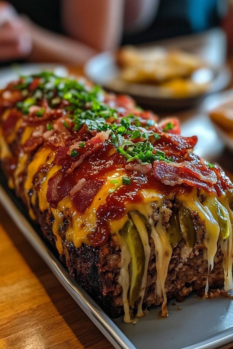 🍔 Bacon Cheeseburger Meatloaf 🥓