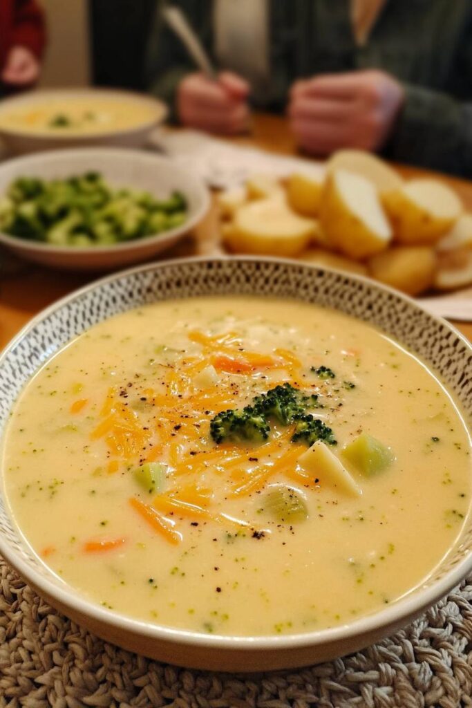 Cheddar Broccoli Potato Soup