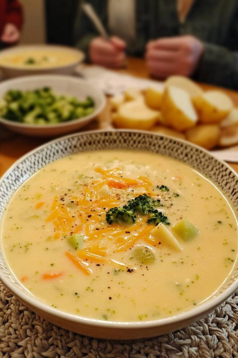 Cheddar Broccoli Potato Soup