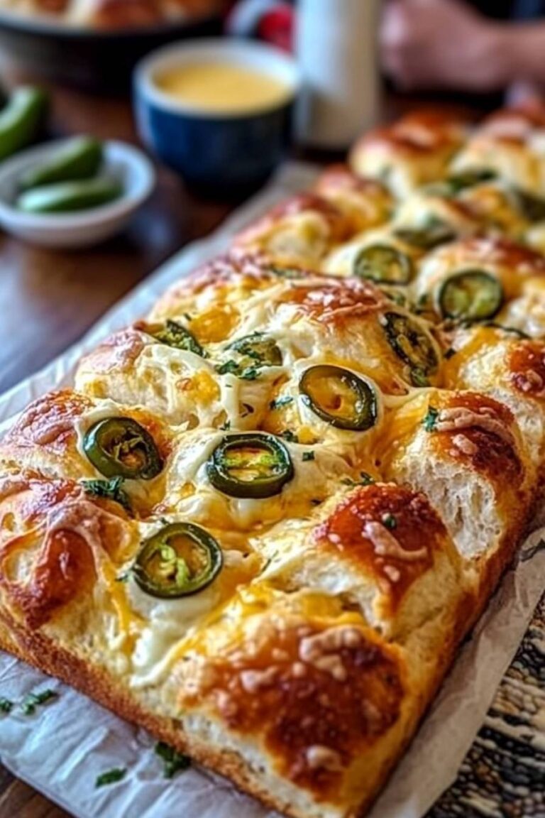 🧀🌶️ Cheddar Jalapeño Pull Apart Bread 🌶️🧀
