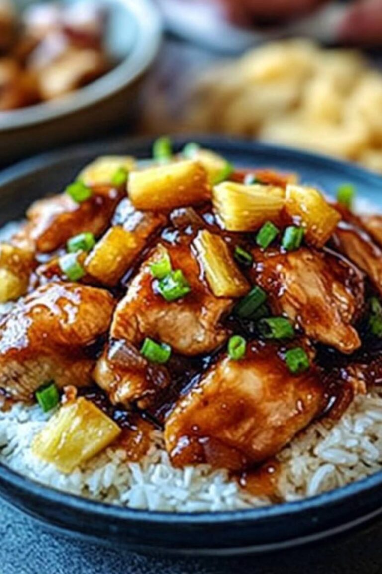 🍍 Crock Pot Sticky Hawaiian Chicken 🍍