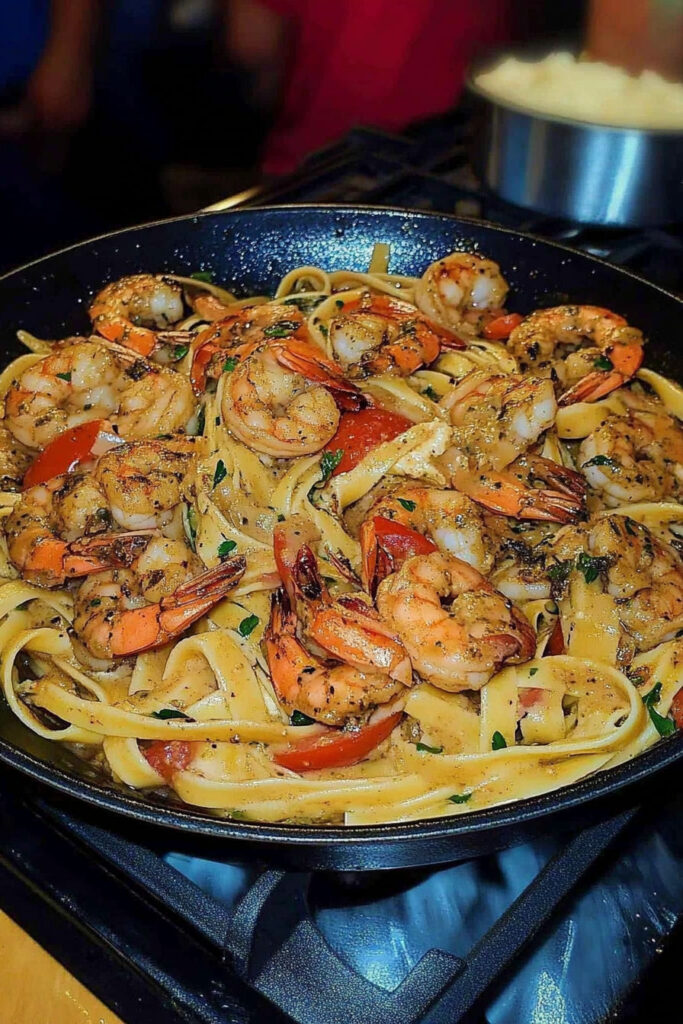 Jerk Shrimp Fettuccine