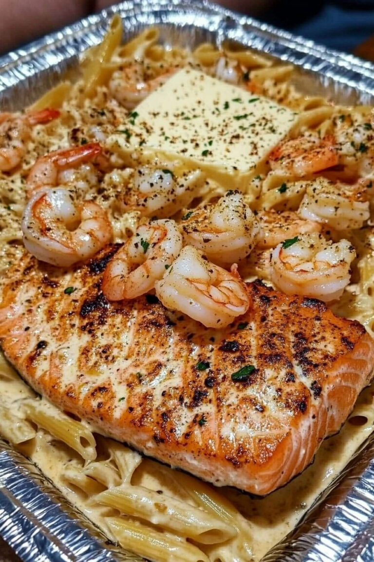 Salmon & Shrimp Alfredo Recipe