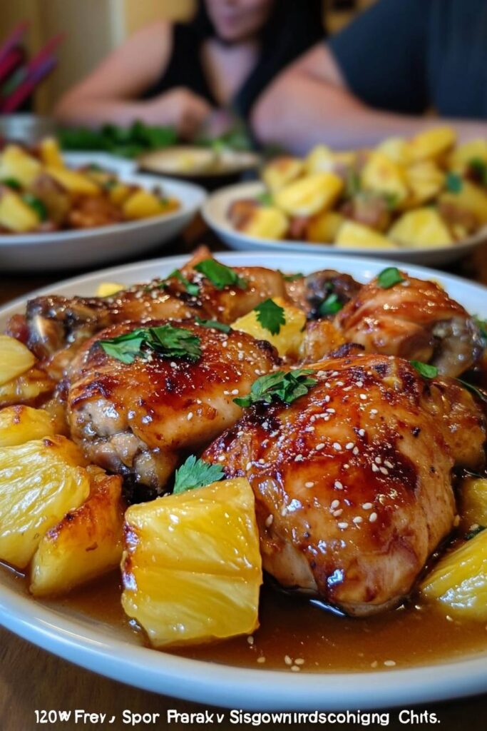 SLOW COOKER HAWAIIAN PINEAPPLE CHICKEN
