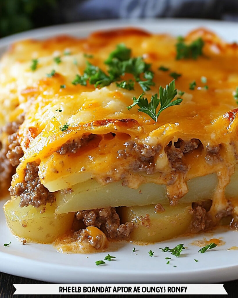 Cheesy Hamburger Potato Casserole