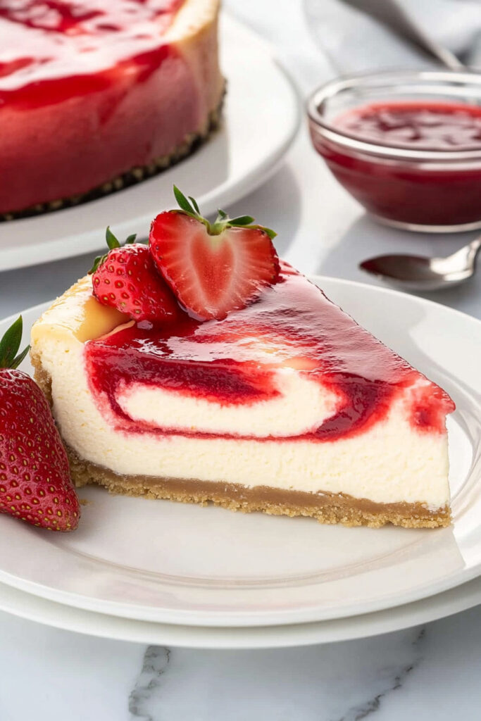 Strawberry Swirl Cheesecake