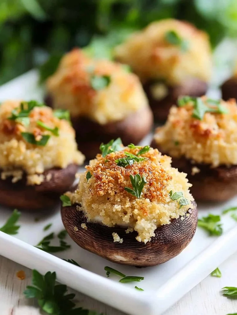 Delightful Easy Crab Stuffed Mushrooms