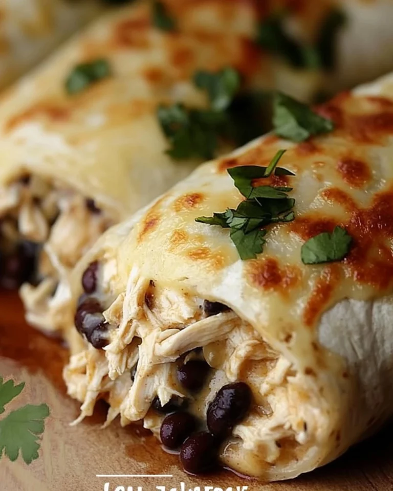 Smothered Baked Chicken Burritos