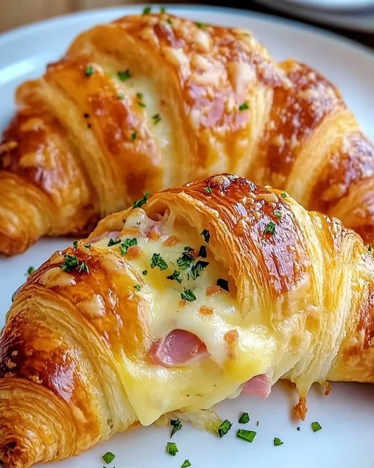 Baked Ham and Cheese Croissants
