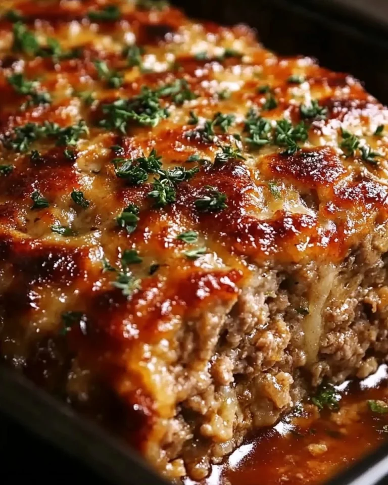 Garlic Parmesan Chicken Meatloaf