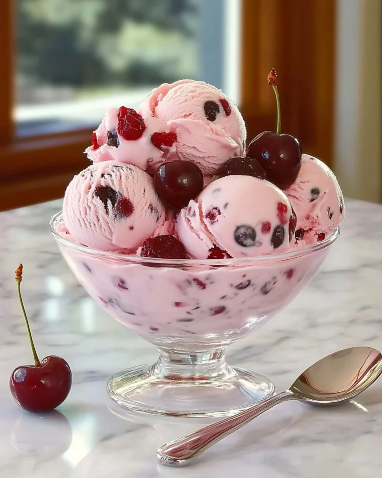 Homemade Cherry Ice Cream