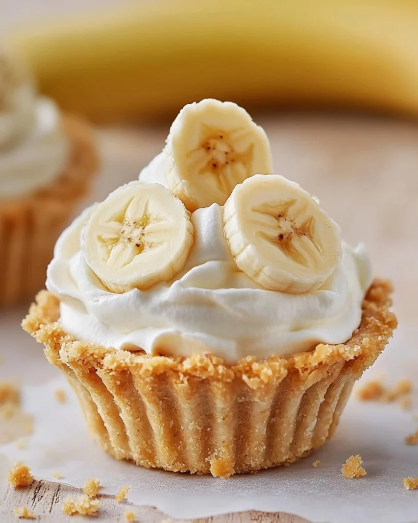 No-Bake Mini Banana Cream Pies
