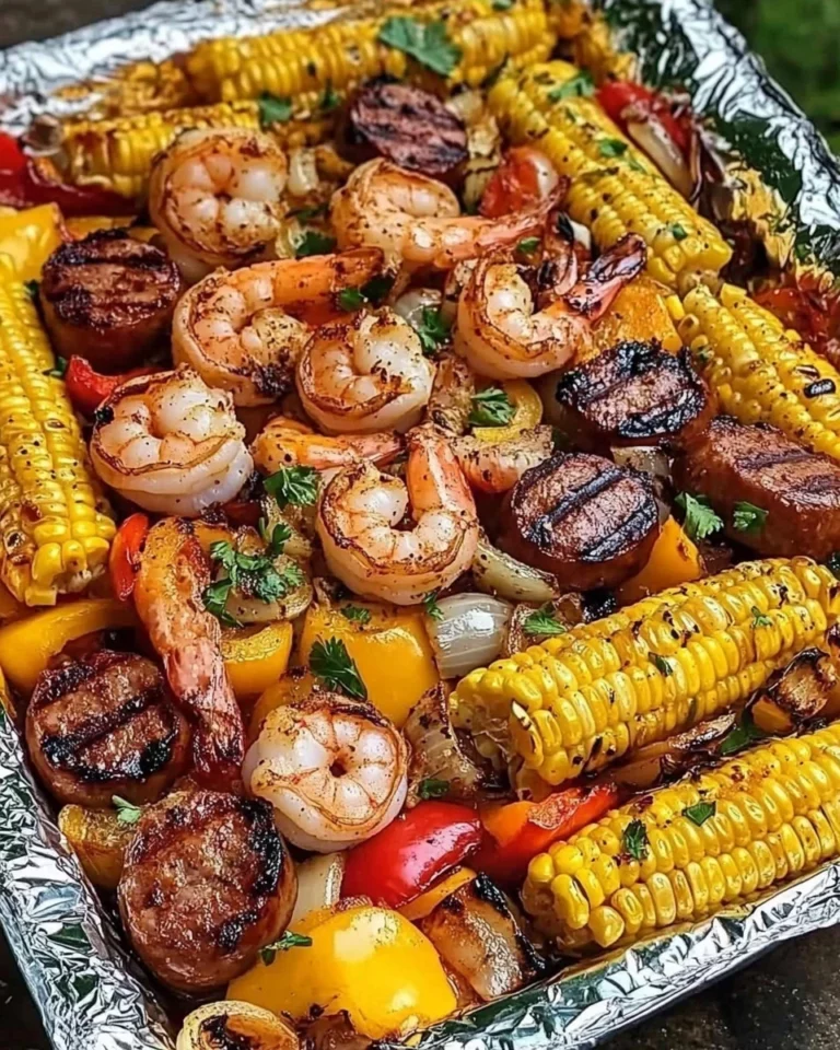 Shrimp and Sausage Foil Packet Dinner