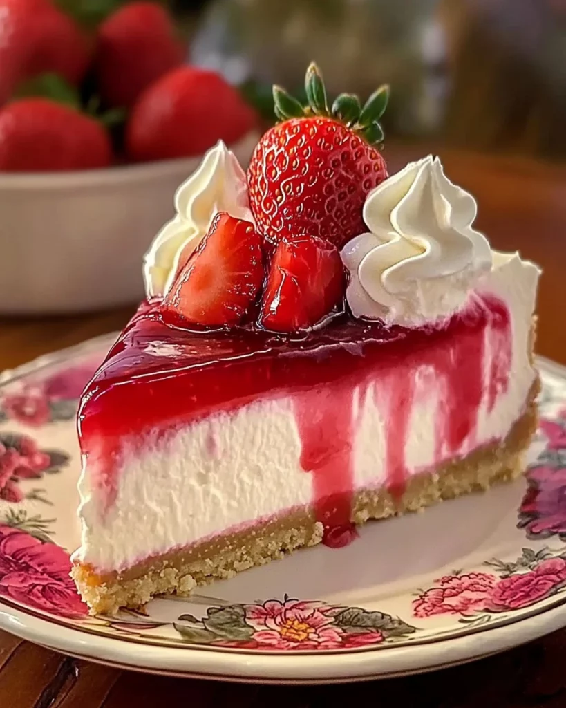Strawberry Swirl Cheesecake