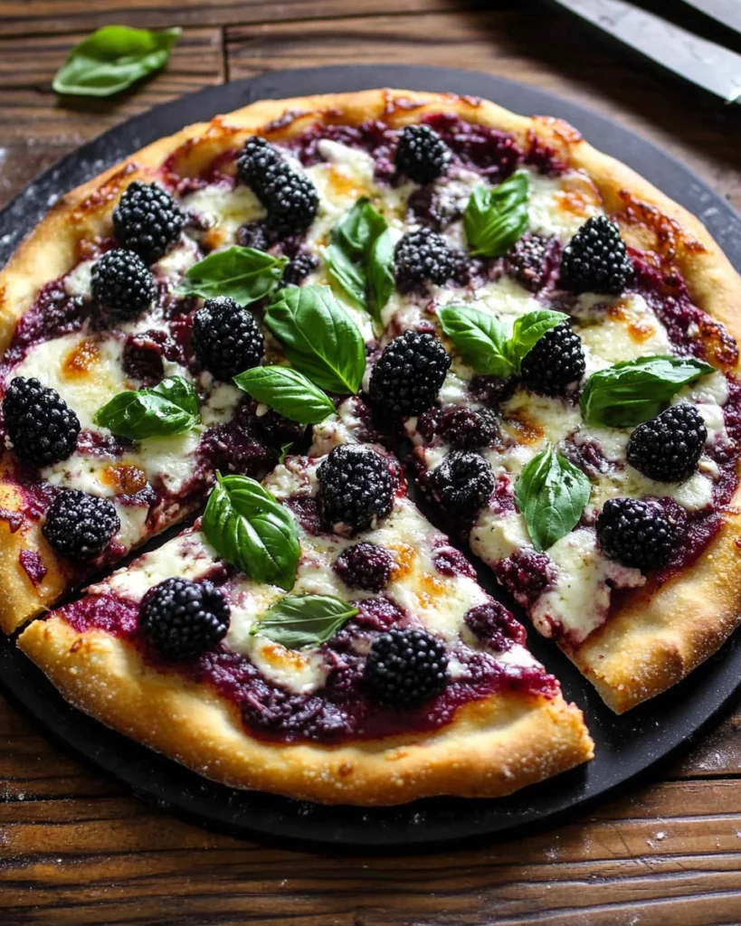 Blackberry Basil Ricotta Pizza