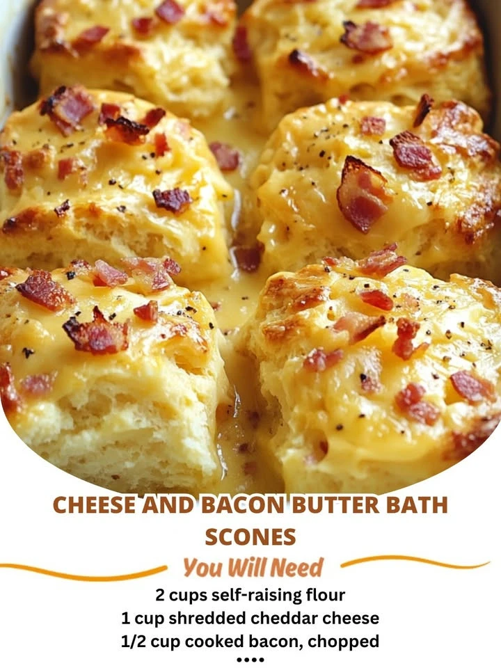 Cheese and Bacon Butter Bath Scones