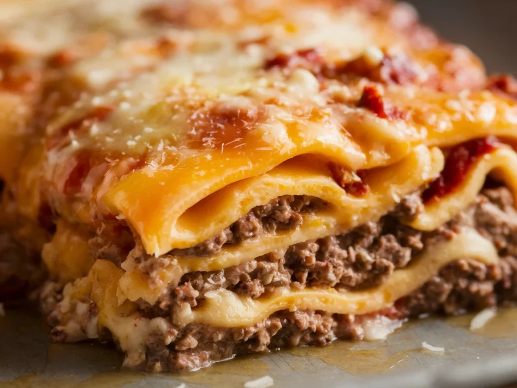 Cheesy Deliciousness: Parmesan Garlic Turkey Bacon Cheeseburger Lasagna