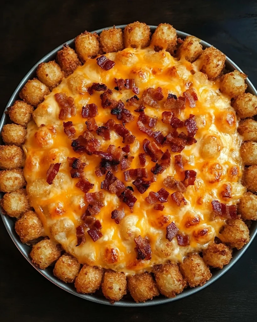 Cheesy Ranch Tater Tot Pie with BBQ Bacon Bliss