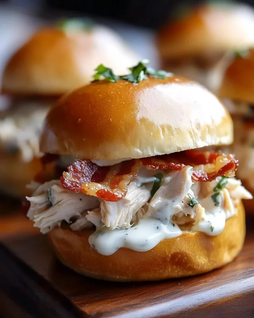Chicken Bacon Ranch Sliders