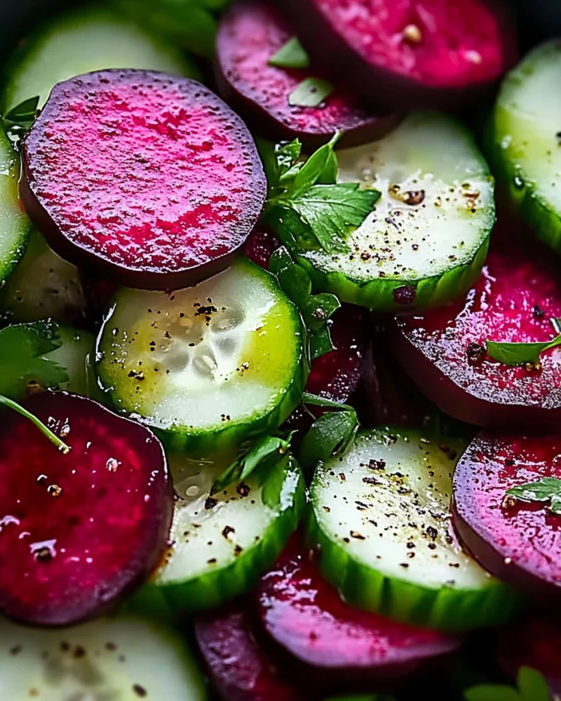 Crisp Cucumber and Beetroot Salad