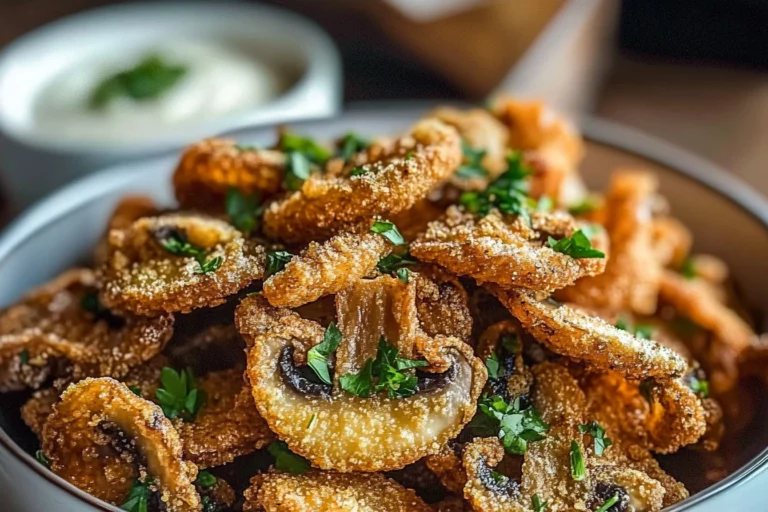 Crispy Garlic Mushroom Bites
