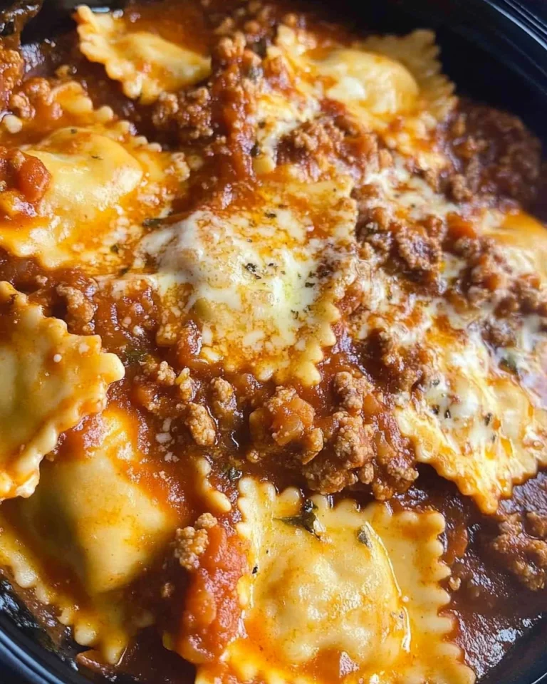 Crockpot Ravioli Lasagna