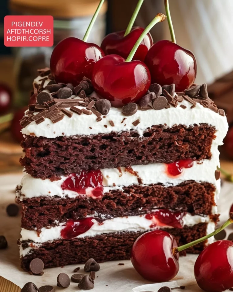 Easy Cherry Chocolate Chip Poke Cake Delight