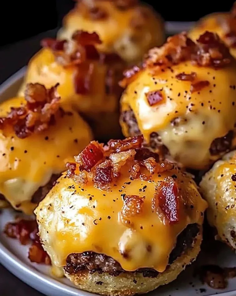 Garlic Parmesan Bacon Cheeseburger Bombs
