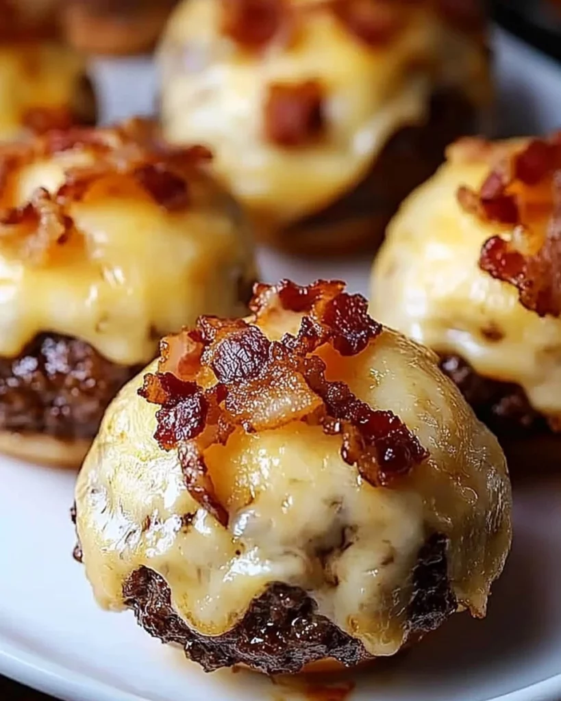 Garlic Parmesan Bacon Cheeseburger Bombs