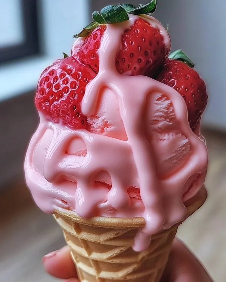 Homemade Strawberry Ice Cream