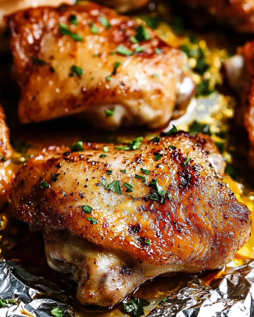 Delicious magic sheet pan chicken thighs cooked to perfection