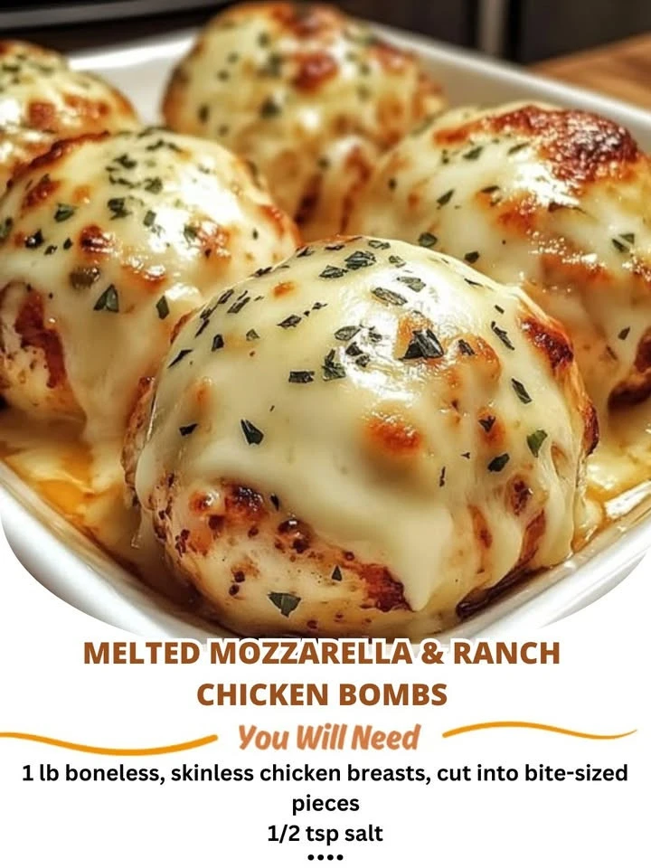Melted Mozzarella & Ranch Chicken Bombs