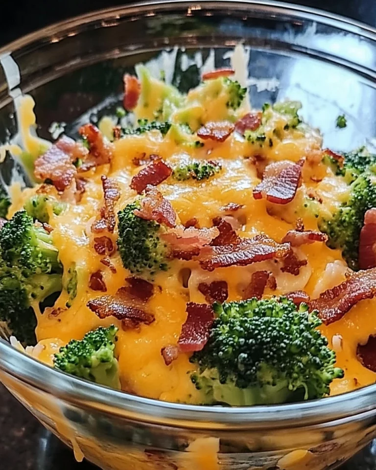 Microwave Broccoli with Bacon and Cheese