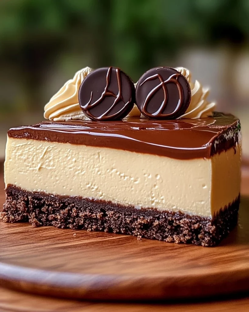 No-Bake Cheesecake with Chocolate Ganache