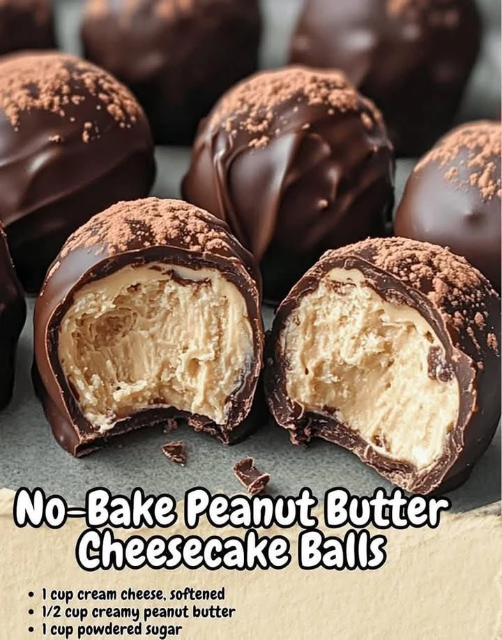 No-Bake Peanut Butter Cheesecake Balls