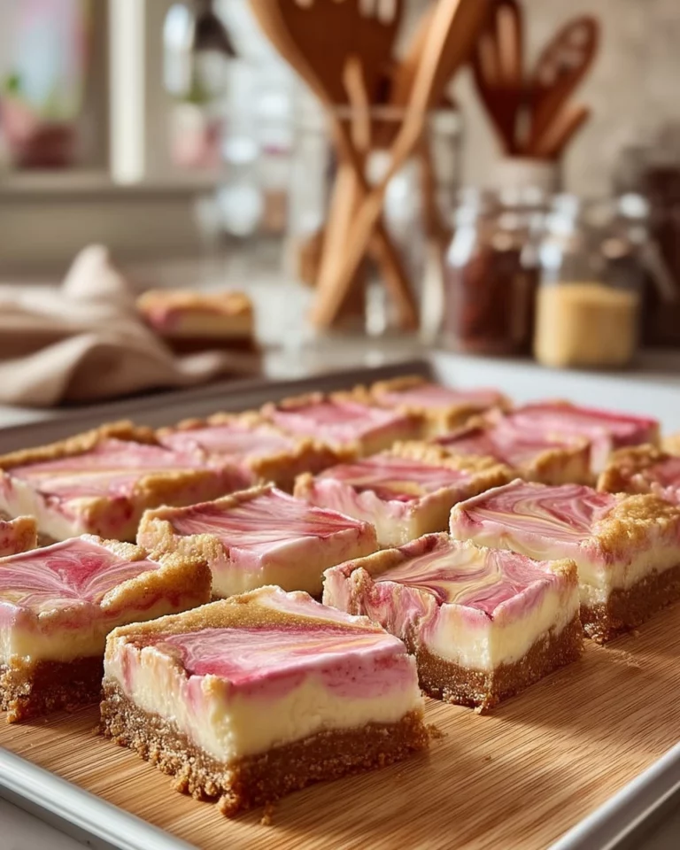 Delicious Rhubarb Cheesecake Bites on a platter, garnished and ready to serve.