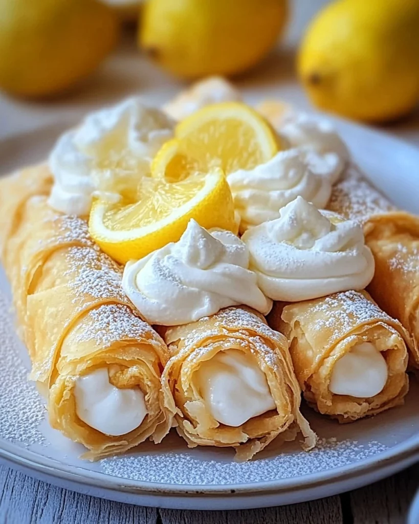 Zesty Lemon Pie Cannolis