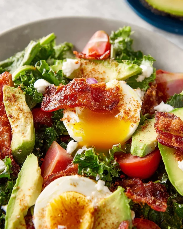 BLT Avocado Brunch Salad with fresh ingredients and vibrant colors.