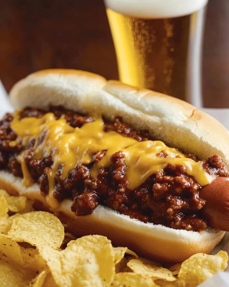 A plate of classic chili dogs topped with onions and cheese.