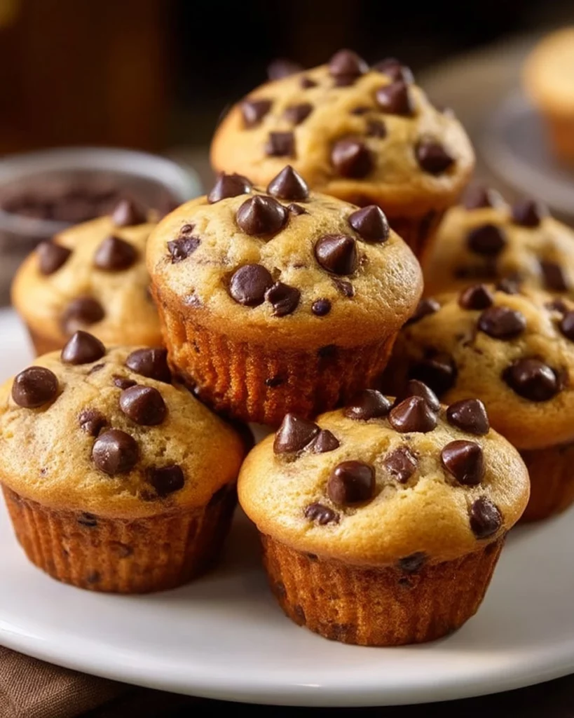 Delicious Chocolate Chip Muffin Bites freshly baked and ready to enjoy.