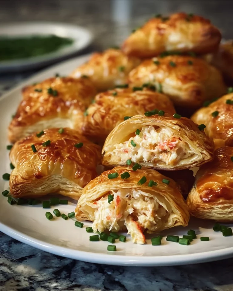 Delicious Crab Crescent Bites served on a platter for a party appetizer