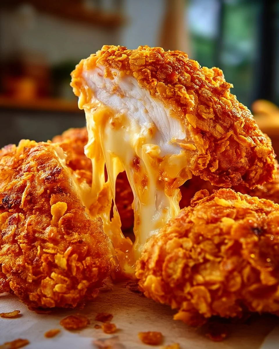 Cream cheese and bacon stuffed chicken with Doritos